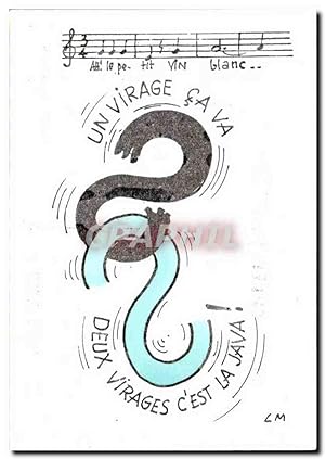 Bild des Verkufers fr Carte Postale Moderne lettre S Deux virages c'est la Java zum Verkauf von CPAPHIL