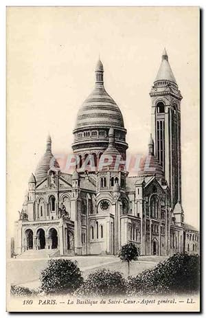Bild des Verkufers fr Paris Carte Postale Ancienne La basilique du Sacre Coeur Aspect gnral zum Verkauf von CPAPHIL