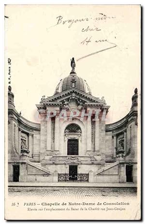 Seller image for Paris Carte Postale Ancienne Chapelle de Notre DAme de la Consolation (elevee sur l'emplacement du bazar de la charite rue Jean Goujon) for sale by CPAPHIL