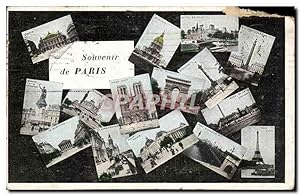 Seller image for Paris Carte Postale Ancienne Souvenir Tour Eiffel Arc de triomphe for sale by CPAPHIL