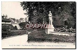 Image du vendeur pour Pau Carte Postale Ancienne Le parc du chteau national Statue de Gaston Phoebus mis en vente par CPAPHIL