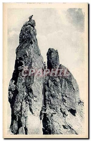 Bild des Verkufers fr Chamonix Carte Postale Ancienne Escalade d'une aiguille zum Verkauf von CPAPHIL