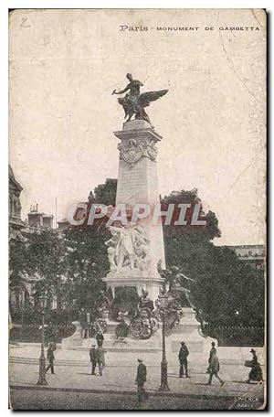 Paris Carte Postale Ancienne Monument de Gambetta