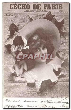 Seller image for Reproduction Carte Fantaisie Journal Femme L'echo de Paris for sale by CPAPHIL