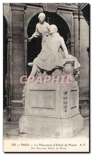 Seller image for Paris Carte Postale Ancienne Le monument d'Alfred de Musset for sale by CPAPHIL