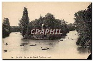 Paris - 16 - Bois de Boulogne - Le Lac - bateau - boat - Carte Postale Ancienne