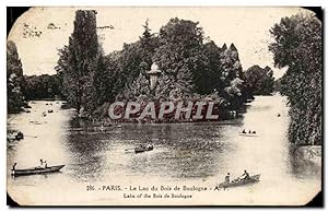 Paris Carte Postale Ancienne Le lac du Bois de Boulogne