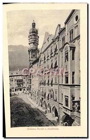 Bild des Verkufers fr Austriche - ?sterreich - Tyrol - Tirol - Innsbruck - Goldenes Dachl et Stadtturm Carte Postale Ancienne zum Verkauf von CPAPHIL