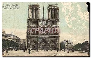 Seller image for Paris - 4 - Notre Dame - Place du Parvis - Carte Postale Ancienne for sale by CPAPHIL