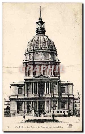 Paris Carte Postale Ancienne Le Dome de l'hôtel des invalides