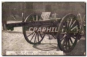 Seller image for Paris Carte Postale Ancienne Musee de l'armee CAmpagne 1914 1915 Canon franais (militaria) for sale by CPAPHIL