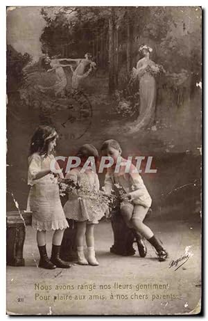 Fantaisie - Enfants - Grouping of Children Carte Postale Ancienne