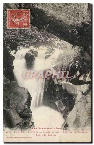 Image du vendeur pour Carte Postale Ancienne Luchon Route de la valle du Lys Gouffre de Bonneau Chute superieure mis en vente par CPAPHIL