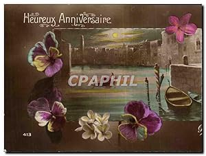 Image du vendeur pour Fte - Heureuse Anniversaire - Italia - Italie - Venetia Venise - Carte Postale Ancienne mis en vente par CPAPHIL