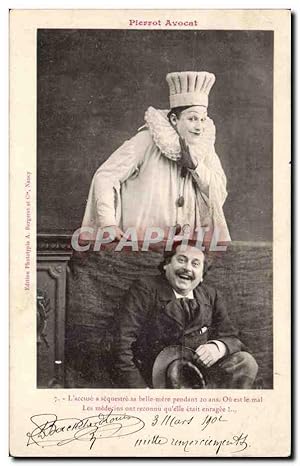 Image du vendeur pour Humour - Pierrot Avocat - Mime - Lawyer - Carte Postale Ancienne mis en vente par CPAPHIL