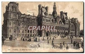 Paris Carte Postale Ancienne Hôtel de ville