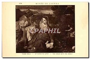 Seller image for Carte Postale Ancienne Paris Musee du Louvre Tiziano Vecelli La vierge au lapin for sale by CPAPHIL