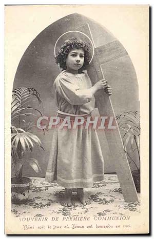 Image du vendeur pour Carte Postale Ancienne Fantaisie Enfant Souvenir de premiere communion mis en vente par CPAPHIL