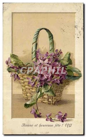 Seller image for Fleurs - Flowers - Basket Bouquet - Carte Postale Ancienne for sale by CPAPHIL