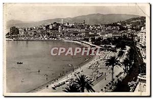 Carte Postale Ancienne Cannes La Croisette et le Mont chevalier