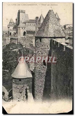 Seller image for Carte Postale Ancienne Cite de Carcassonne Tour de justice for sale by CPAPHIL