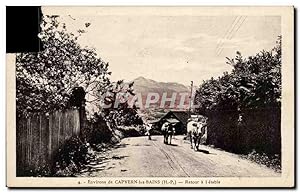 Image du vendeur pour Carte Postale Ancienne Environs de CApvern les Bains Retour a l'etable (boeufs) mis en vente par CPAPHIL