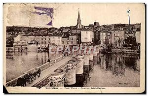 Carte Postale Ancienne Confolens Pont vieux Quartier Saint maxime