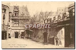 Image du vendeur pour Paris Carte Postale Ancienne Musee de Cluny Cour d'entre Cote droit ( publicit Faites Reparer montres pendules bijoux Horlogerie suisse mis en vente par CPAPHIL