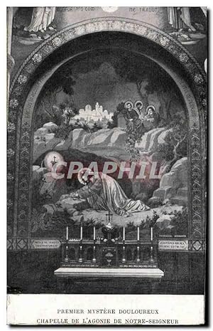 Image du vendeur pour Lourdes Carte Postale Ancienne Premier mystere doulourexu chapelle de l'agonie de Notre Seigneur mis en vente par CPAPHIL