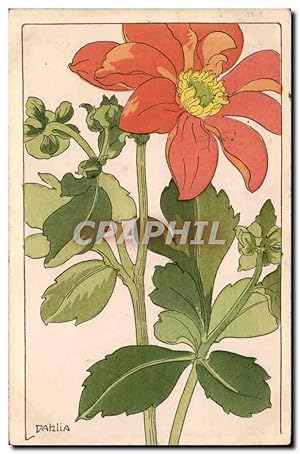 Bild des Verkufers fr Carte Postale Ancienne Fantaisie Fleurs Dahlia zum Verkauf von CPAPHIL