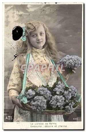 Bild des Verkufers fr Fantaisie - Enfant - Little Girl with long hair - Carte Postale Ancienne zum Verkauf von CPAPHIL