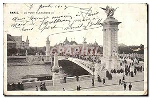 Paris Carte Postale Ancienne Le pont Alexandre III
