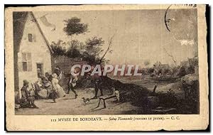 Image du vendeur pour Carte Postale Ancienne Musee de Bordeaux scne flamande ( Teniers le jeune ) Danse folklore mis en vente par CPAPHIL