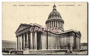Seller image for Paris Carte Postale Ancienne Pantheon et la statue de Jean Jacques rousseau for sale by CPAPHIL