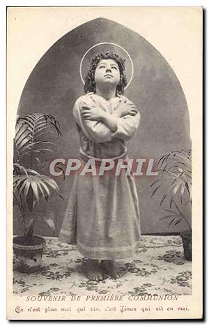 Image du vendeur pour Carte Postale Ancienne Fantaisie Souvenir de premiere communion mis en vente par CPAPHIL