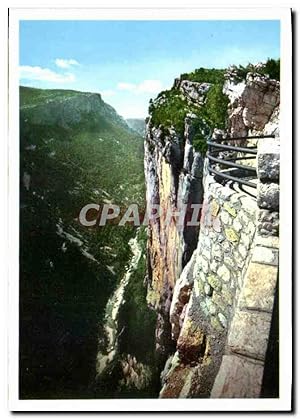 Carte Postale Semi Moderne Gorges du Verdon A pic sur le verdon