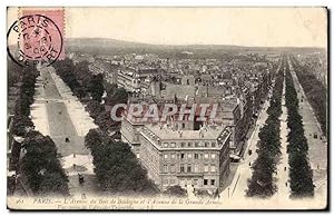 Bild des Verkufers fr Paris Carte Postale Ancienne Avenue du Bois de Boulogne et Avenue de la Grande armee zum Verkauf von CPAPHIL