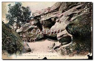 Carte Postale Ancienne forêt de Fontainebleau la roche qui pleure