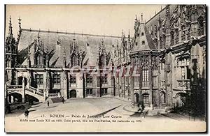 Carte Postale Ancienne Rouen La cour du palais de jsutice
