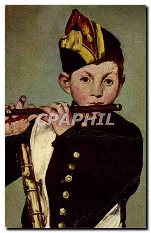 Bild des Verkufers fr Carte Postale Ancienne Fantaisie Manet Le joueur de flute zum Verkauf von CPAPHIL