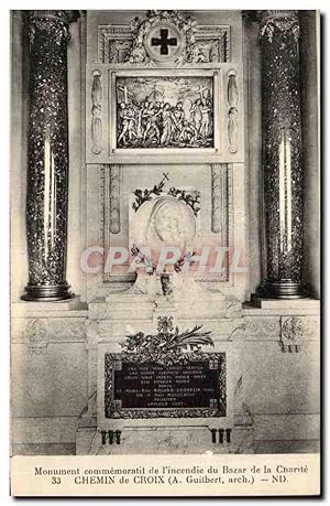 Seller image for Paris Carte Postale Ancienne Monument comemoratif du bazar de la charite Chemin de CRoix for sale by CPAPHIL