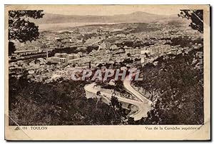 Carte Postale Ancienne Toulon vue de la corniche superieure