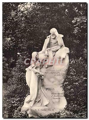 Imagen del vendedor de Carte Postale Ancienne Paris Monument d'Ambroise Thomas a la venta por CPAPHIL