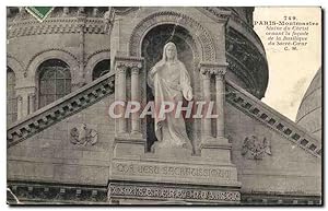 Imagen del vendedor de Carte Postale Ancienne Paris Montmartre Statue du christ a la venta por CPAPHIL