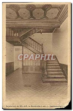 Seller image for Carte Postale Ancienne Sanatorium de Bel Air La menbrolle Vestibule d'entre for sale by CPAPHIL