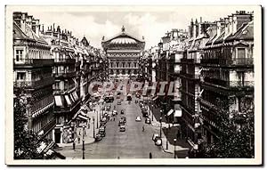 Bild des Verkufers fr Paris Carte Postale Ancienne Avenue de l'opera vue prise du grand htel du Louvre zum Verkauf von CPAPHIL