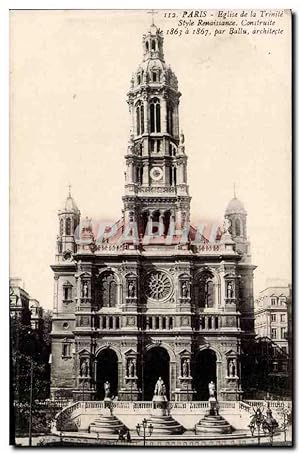 Seller image for Paris Carte Postale Ancienne Eglise de la Trinite Style Renaissance for sale by CPAPHIL