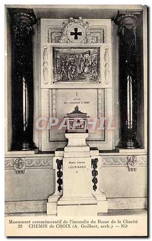 Seller image for Paris - 1 - Monument Commemoratif de l'Incendie du Bazar de la Charite - Carte Postale Ancienne for sale by CPAPHIL