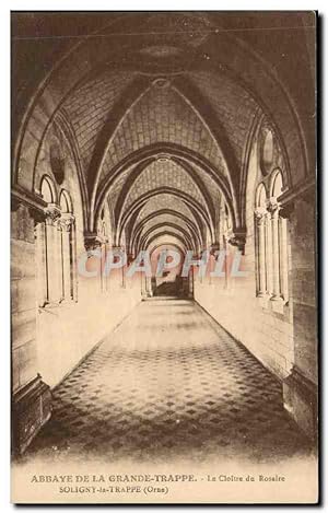 Carte Postale Ancienne Abbaye de la Grande Trappe le cloître du Rosaire Soligny la Trappe