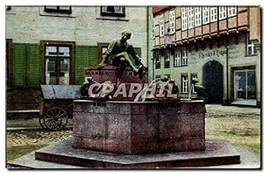 Bild des Verkäufers für Carte Postale Ancienne Braunschweig Eulenspiegel Brunnen zum Verkauf von CPAPHIL